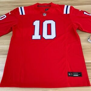💗Mens/Youths Select Drake Maye Red Vapor Stitched Jersey